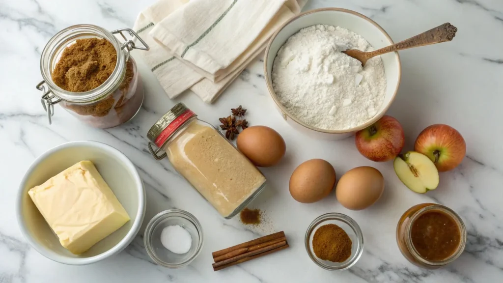 Ingredients for Applesauce Coffee Cake Recipe