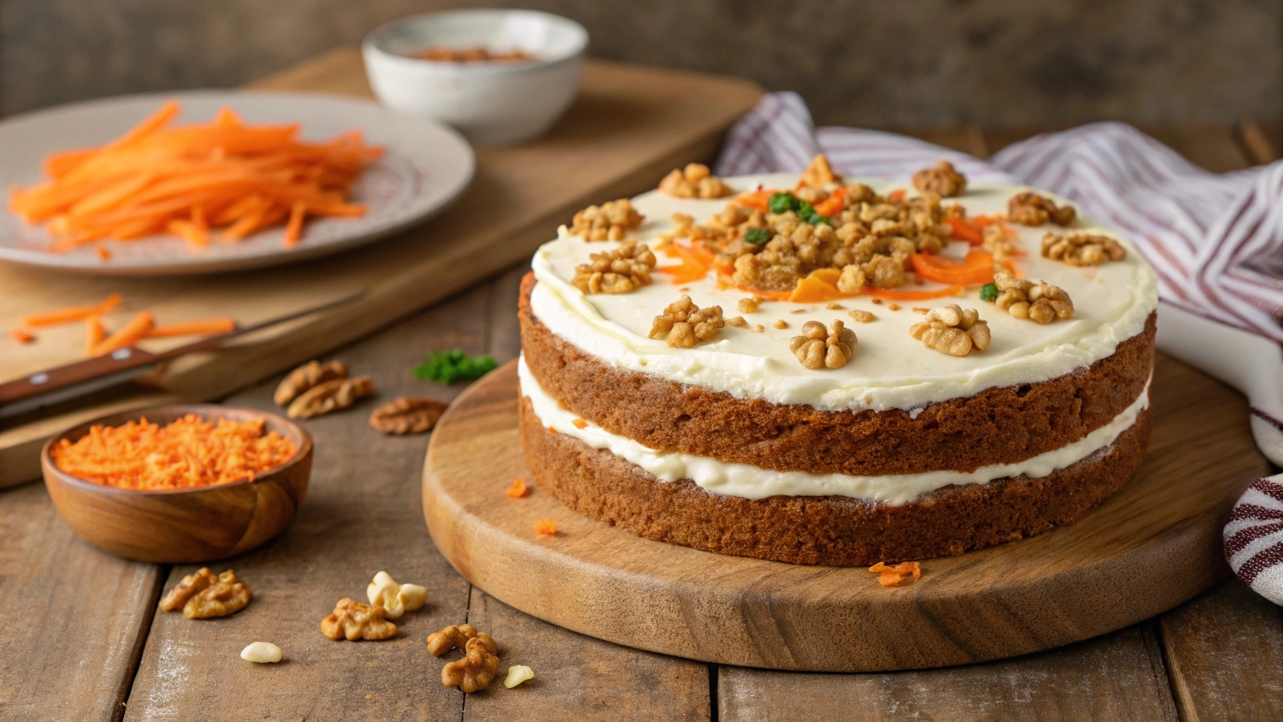 Carrot cake made from carrot cake mix with cream cheese frosting