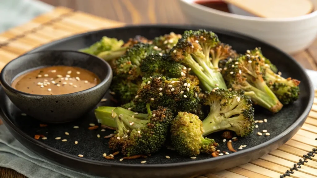 Crispy roasted broccoli for Asian Broccoli Recipe