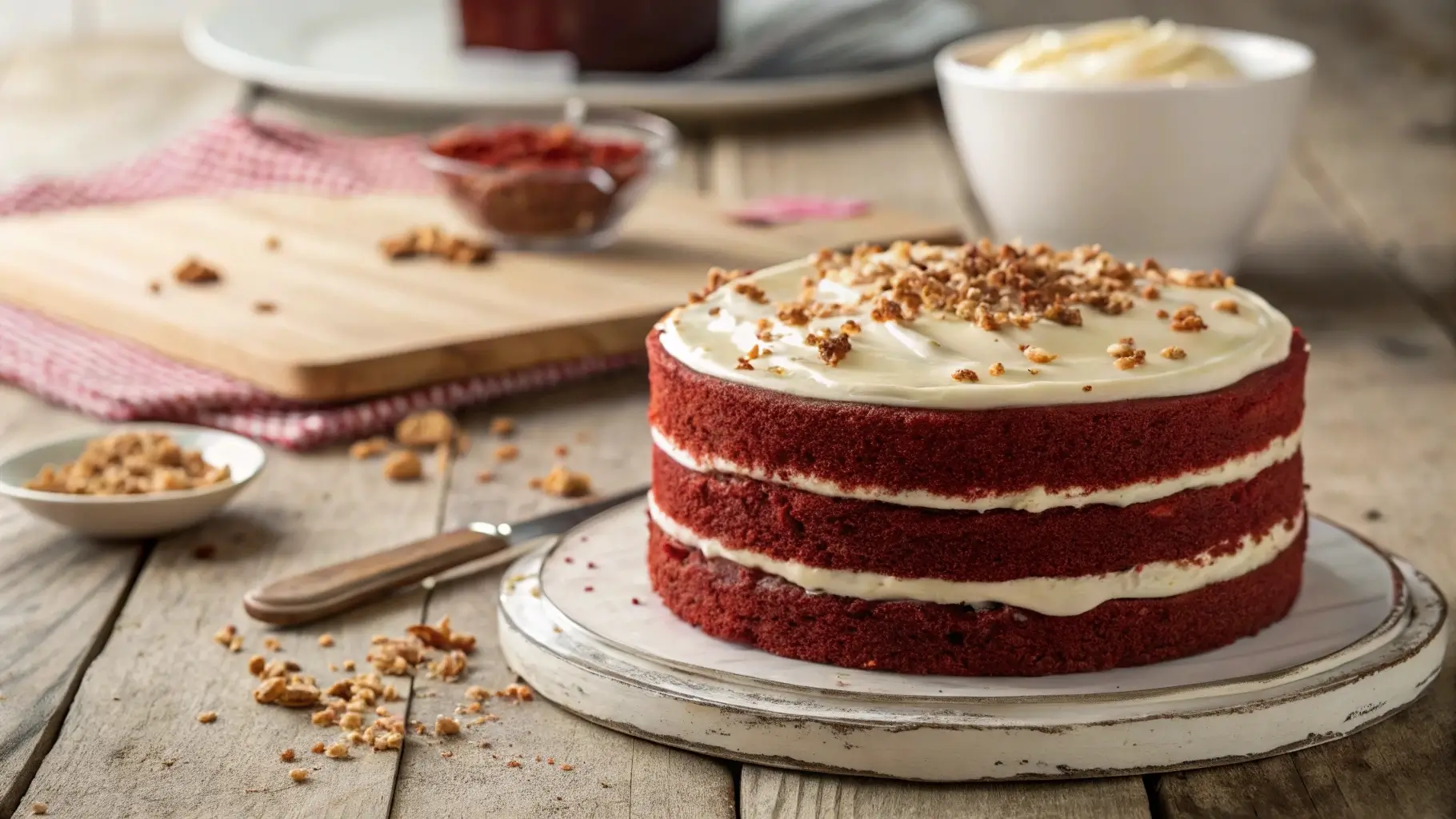 Moist Red Velvet Cake Recipe with Cream Cheese Frosting