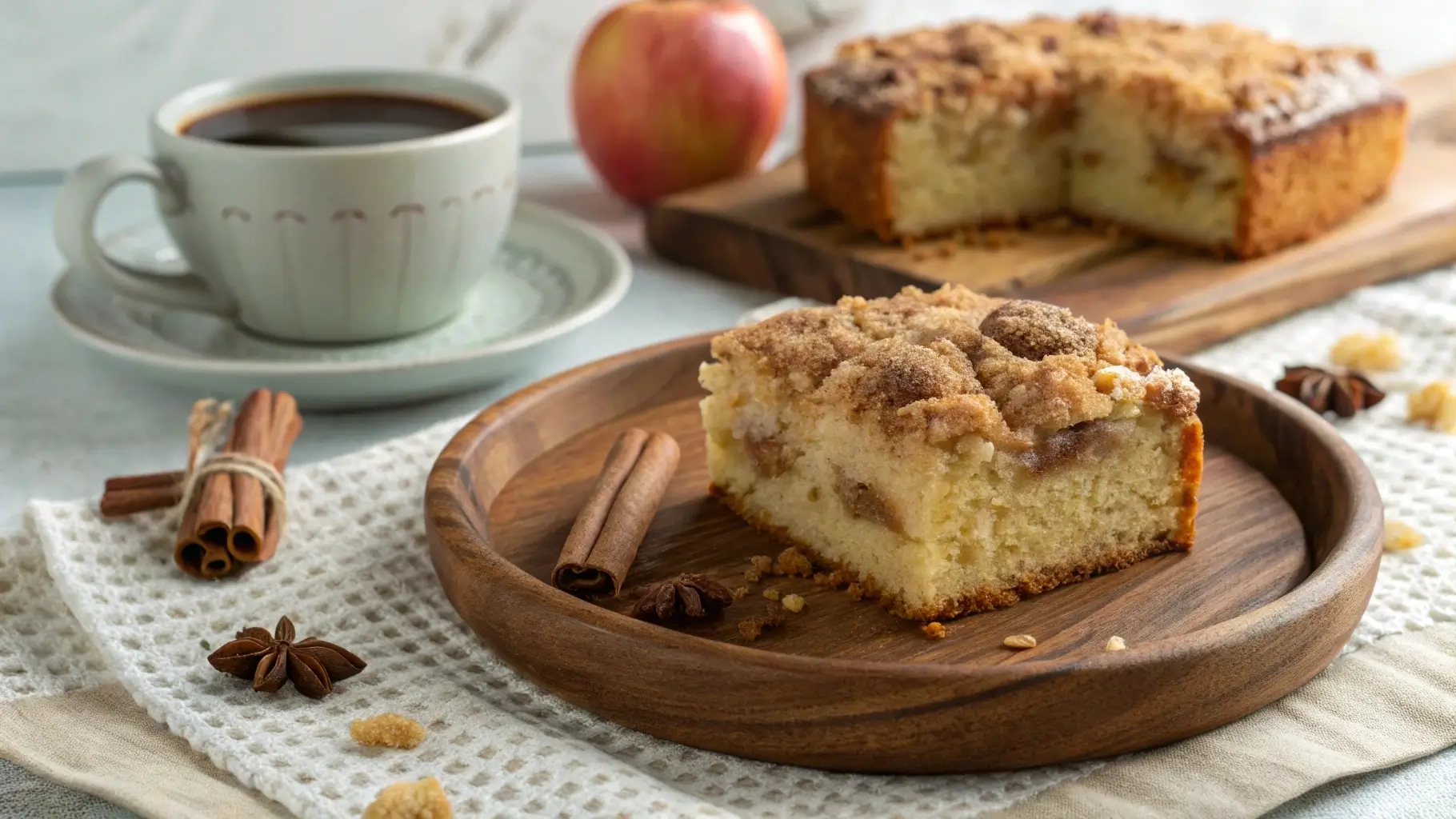 Applesauce Coffee Cake with Cinnamon Streusel Topping