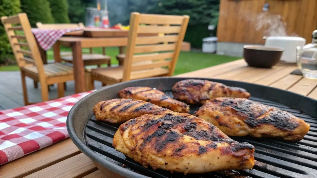 Chicken on the grill with San Antonio Mexican marinade