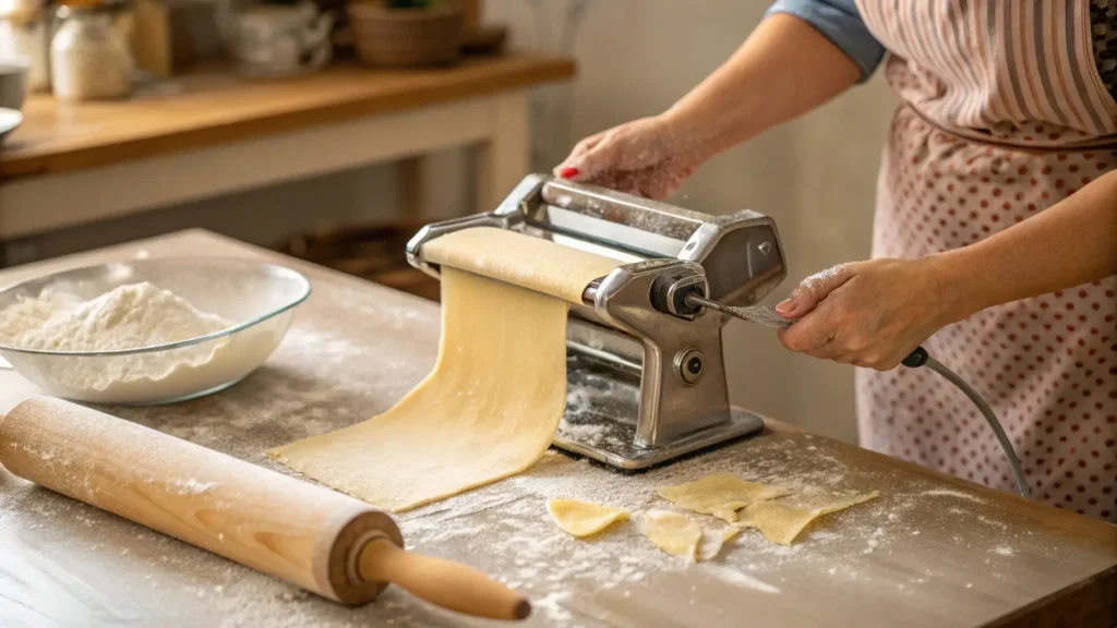 Rolling thin laminated dough for lobster tail pastry