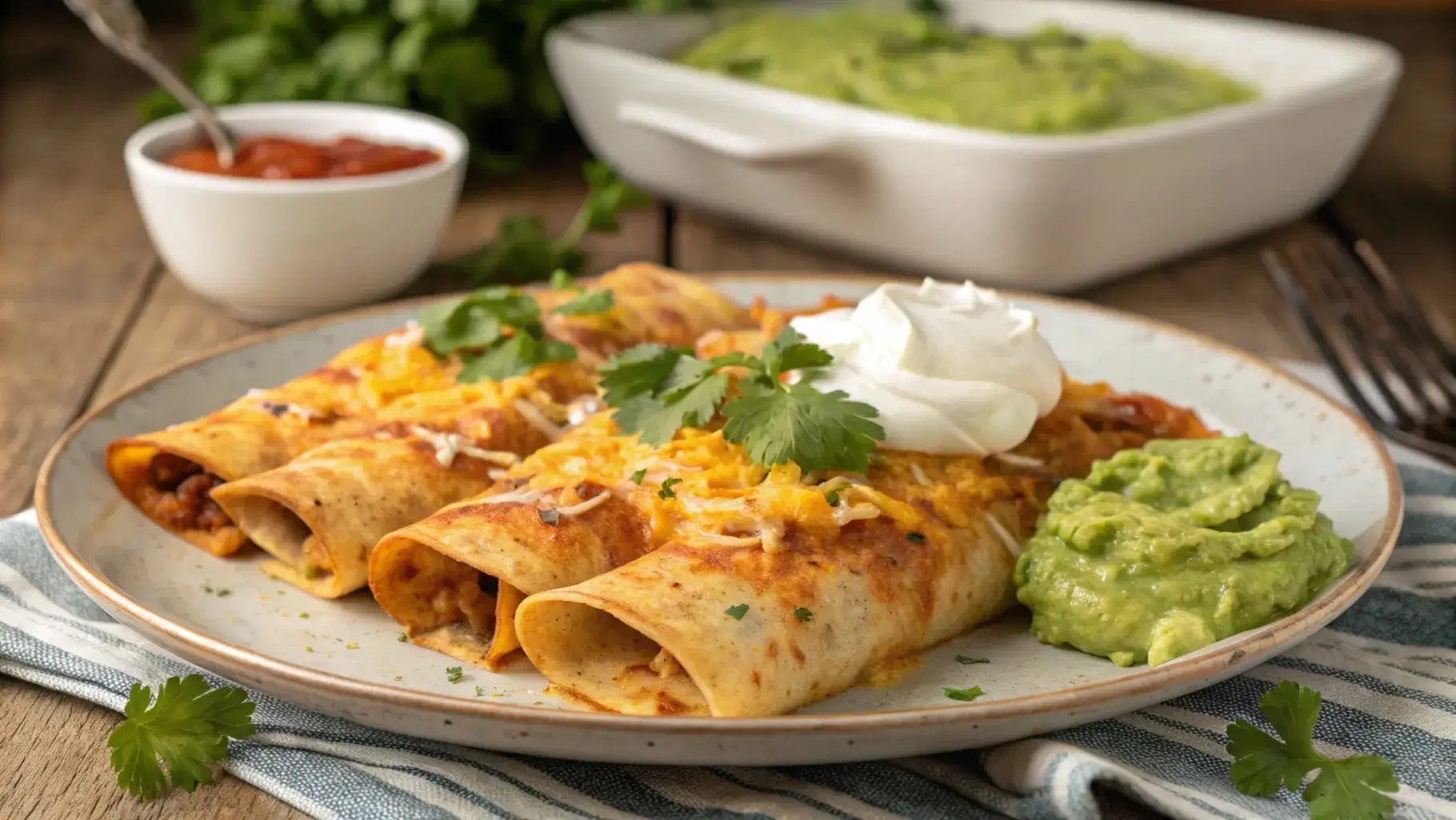 Golden Baked Boulders Enchilada Recipe with Toppings