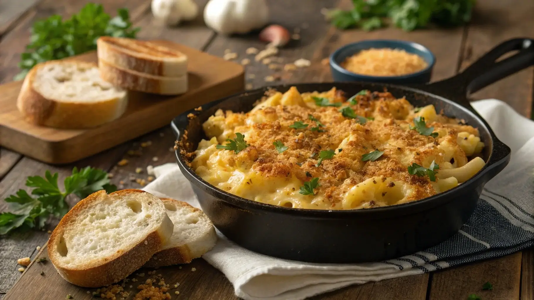 Delicious tinis mac and cheese recipe with crunchy topping