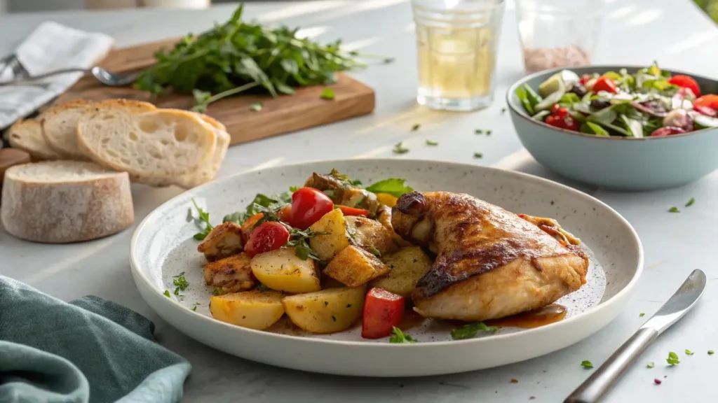 Serving suggestions for chicken and potatoes recipe